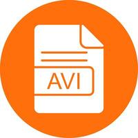 avi Arquivo formato multi cor círculo ícone vetor