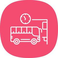 ônibus estação linha curva ícone Projeto vetor