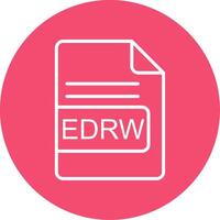 edrw Arquivo formato multi cor círculo ícone vetor