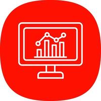 Estatisticas linha curva ícone Projeto vetor