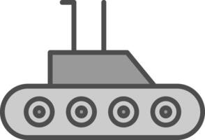 submarino linha preenchidas escala de cinza ícone Projeto vetor