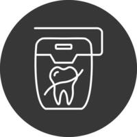 fio dental linha invertido ícone Projeto vetor