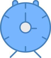alarme relógio linha preenchidas azul ícone vetor