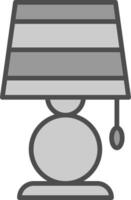 luminária linha preenchidas escala de cinza ícone Projeto vetor