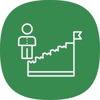 carreira linha de escada curva ícone Projeto vetor