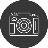 dslr Câmera linha invertido ícone Projeto vetor