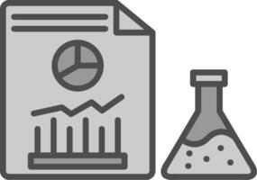 químico análise linha preenchidas escala de cinza ícone Projeto vetor