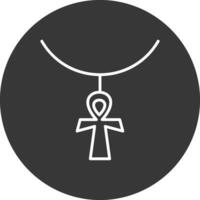 ankh linha invertido ícone Projeto vetor