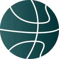 ícone de gradiente de glifo de basquete vetor