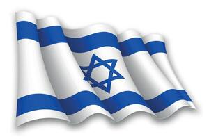 realista acenando bandeira do Israel vetor