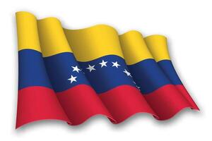 realista acenando bandeira do Venezuela vetor