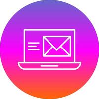 o email linha gradiente círculo ícone vetor