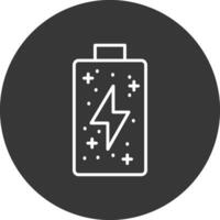 bateria linha invertido ícone Projeto vetor