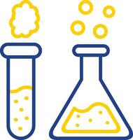 teste tubos linha dois cor ícone Projeto vetor