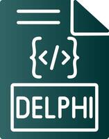 Delphi glifo gradiente ícone vetor