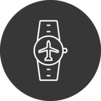 avião modo linha invertido ícone Projeto vetor