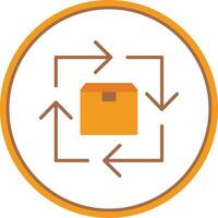 mercadoria rotatividade plano círculo ícone vetor
