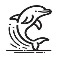 tribal padronizar golfinho esboço ilustração vetor