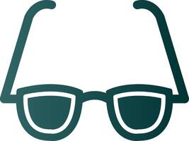 ícone de gradiente de glifo de óculos vetor