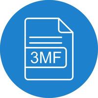 3mf Arquivo formato multi cor círculo ícone vetor