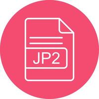 jp2 Arquivo formato multi cor círculo ícone vetor