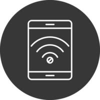 não Wi-fi linha invertido ícone Projeto vetor