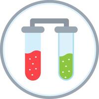 teste tubos plano círculo ícone vetor