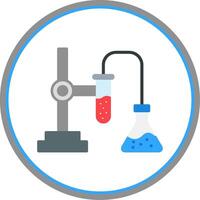 teste tubos plano círculo ícone vetor