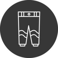 calças linha invertido ícone Projeto vetor