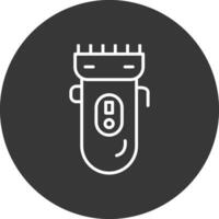elétrico barbeador linha invertido ícone Projeto vetor