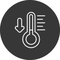 termômetro linha invertido ícone Projeto vetor