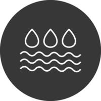 água linha invertido ícone Projeto vetor