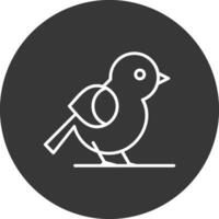 pássaro linha invertido ícone Projeto vetor