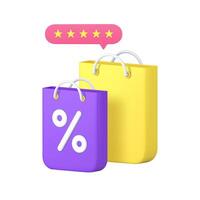 melhor vendedor compras venda desconto especial oferta marketing promo 3d ícone realista vetor