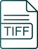 tiff Arquivo formato linha gradiente ícone vetor