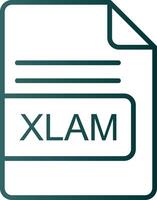 xlam Arquivo formato linha gradiente ícone vetor