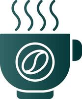 ícone de gradiente de glifo de café vetor