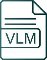 vlm Arquivo formato linha gradiente ícone vetor