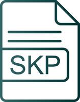 skp Arquivo formato linha gradiente ícone vetor