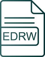 edrw Arquivo formato linha gradiente ícone vetor