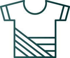ícone de gradiente de linha de camisa vetor