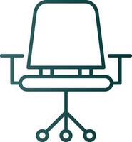 ícone de gradiente de linha de cadeira vetor