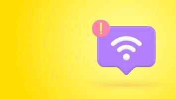 Internet wi fi rede erro interferência sem fio Wi-fi sinal rápido dicas 3d ícone realista vetor