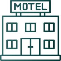 ícone de gradiente de linha de motel vetor