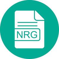 nrg Arquivo formato multi cor círculo ícone vetor