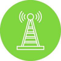 rádio torre multi cor círculo ícone vetor