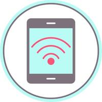 Wi-fi plano círculo ícone vetor