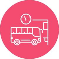 ônibus estação multi cor círculo ícone vetor