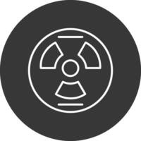 nuclear linha invertido ícone Projeto vetor
