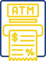 atm máquina linha dois cor ícone Projeto vetor